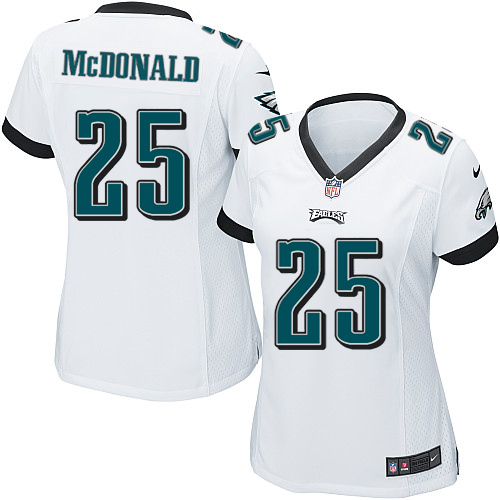 Women's Elite Tommy McDonald Nike Jersey White Road - #25 NFL Philadelphia Eagles